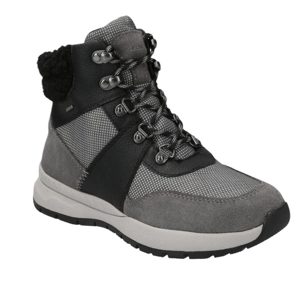 << GEOX Braies Faux Fur Hiker Boot in Dark Grey – Sz 10.5
